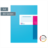 Rechnungsausgangsbuch | A4, 80 Seiten, Karton, magenta/hellblau